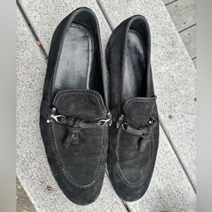 Louis Vuitton Men's Black Suede Loafers